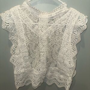 Chicwish Delicate White Lace Blouse